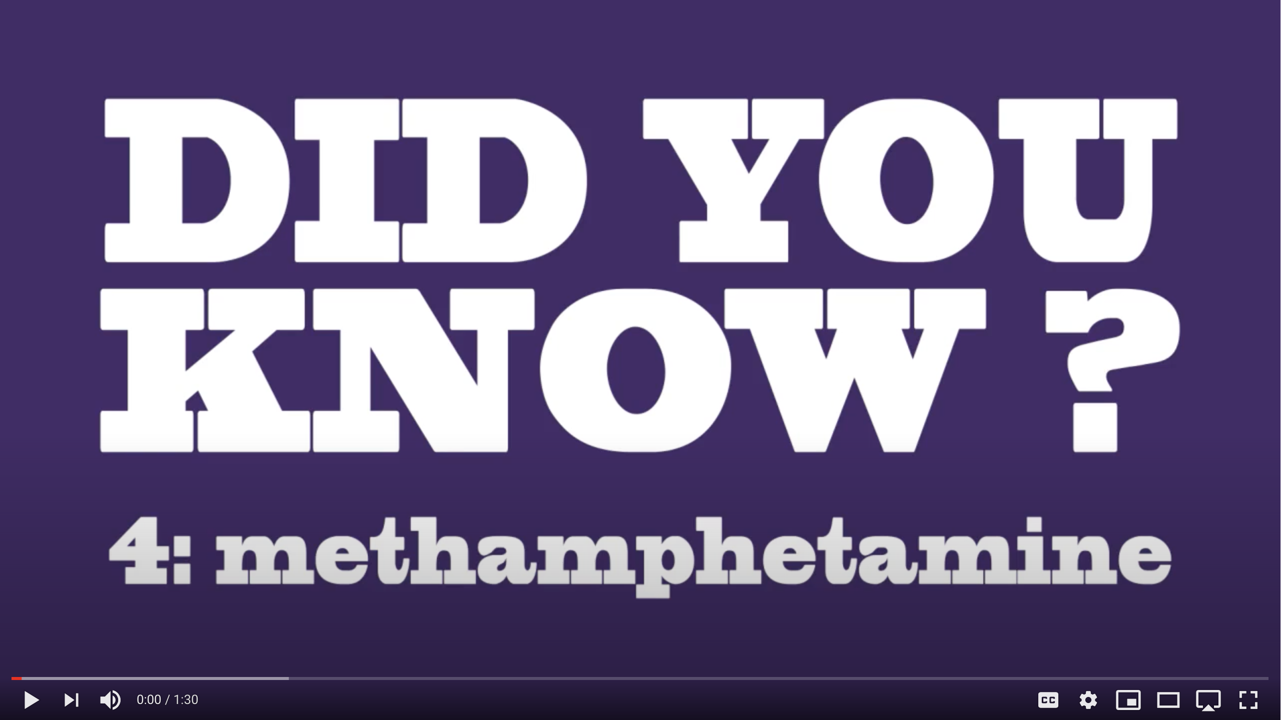 Did You Know? Methamphetamine